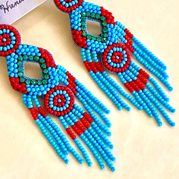 🌺🎉HP🎉🌺 NWT Deepa Gurnani Beaded Chandeliers - Picture 6 of 16